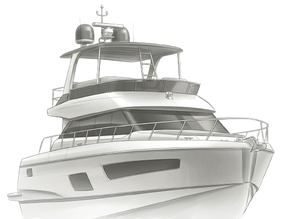 Fulk 56 bow three-quarter render